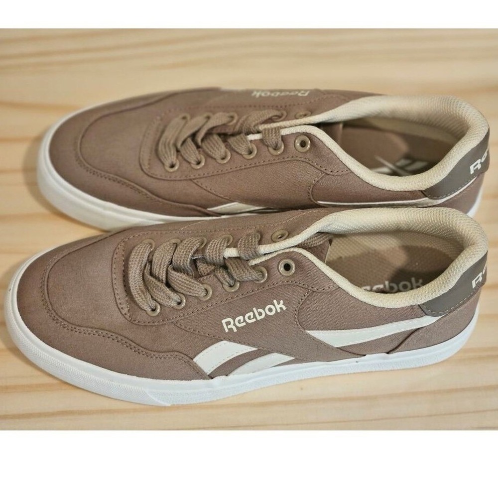 REEBOK | Canvas Taupe Brown Lace-Up Low Top Casual Sneakers Mens Sz 9 NWT
